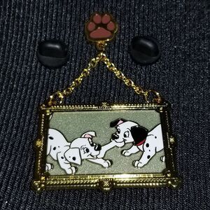 Disney Dogs Pin Two Puppies Playing Together 101 Dalmatians Picture Frame Blind